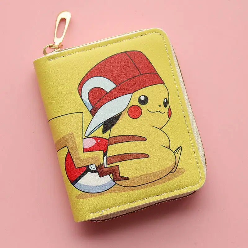 Zippered Pikachu Pokémon Wallet for Kids and Students
