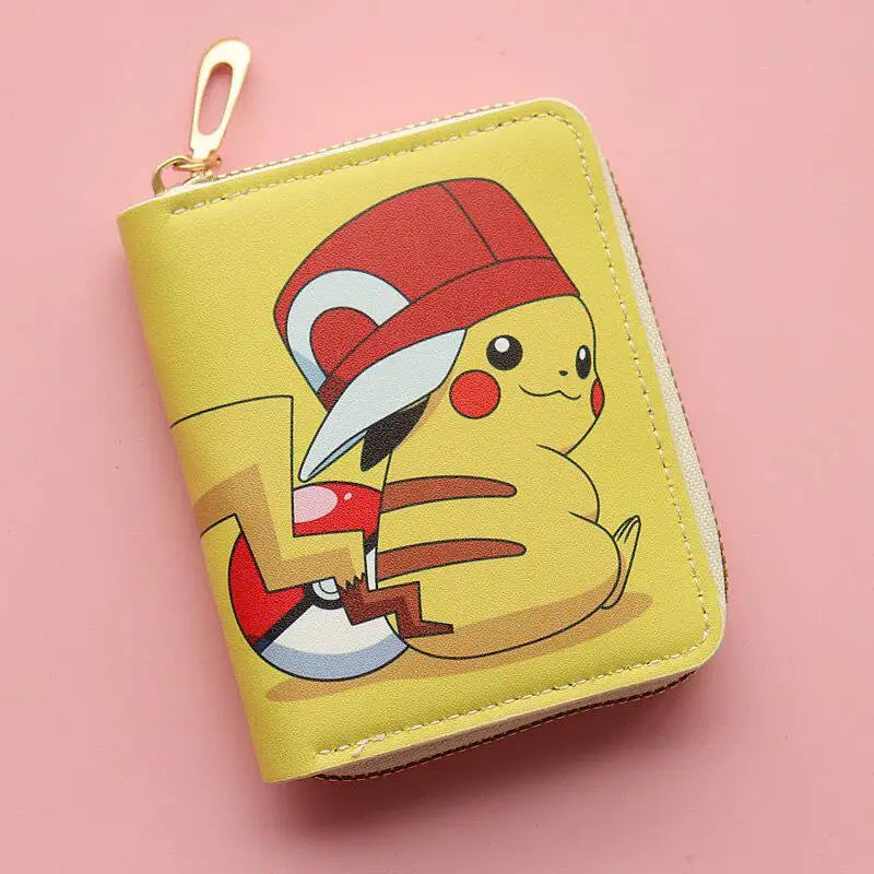Zippered Pikachu Pokémon Wallet for Kids and Students
