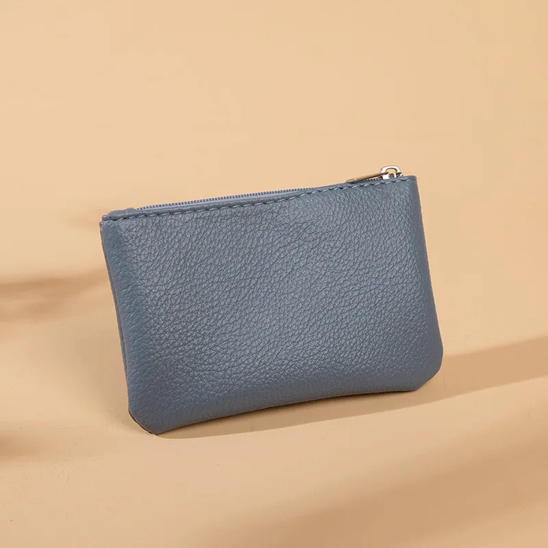 Zippered PU Leather Wallet with Litchi Texture for Men and Women