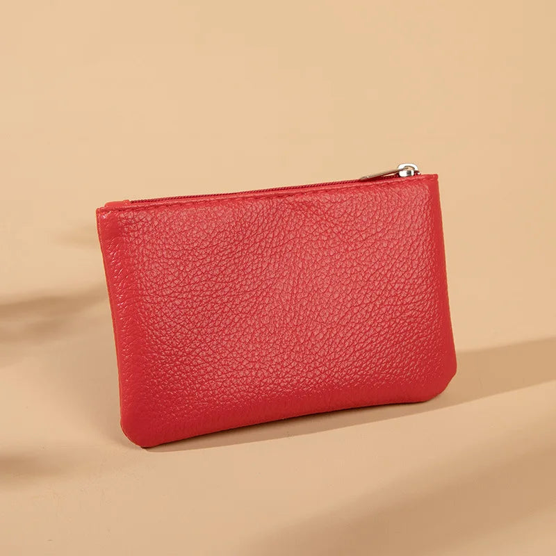 Zippered PU Leather Wallet with Litchi Texture for Men and Women