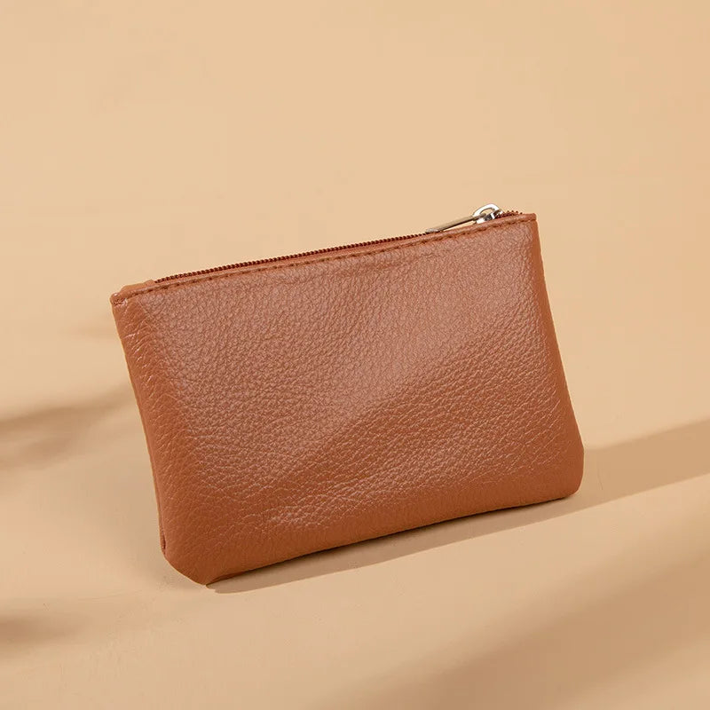 Zippered PU Leather Wallet with Litchi Texture for Men and Women