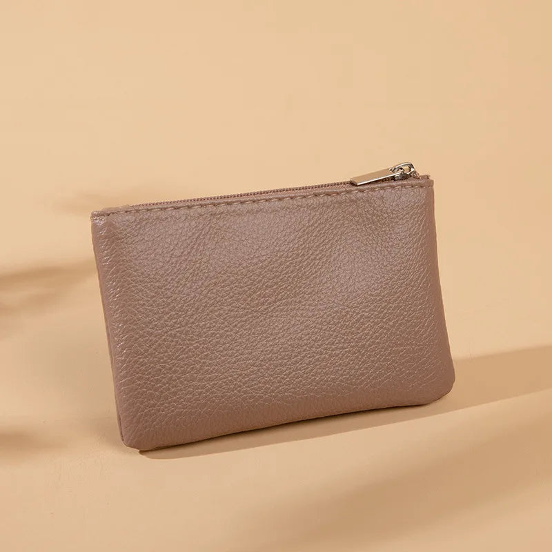 Zippered PU Leather Wallet with Litchi Texture for Men and Women