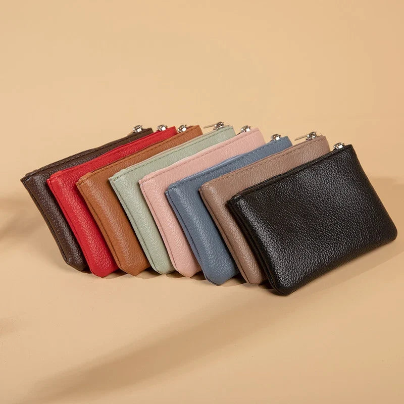 Zippered PU Leather Wallet with Litchi Texture for Men and Women