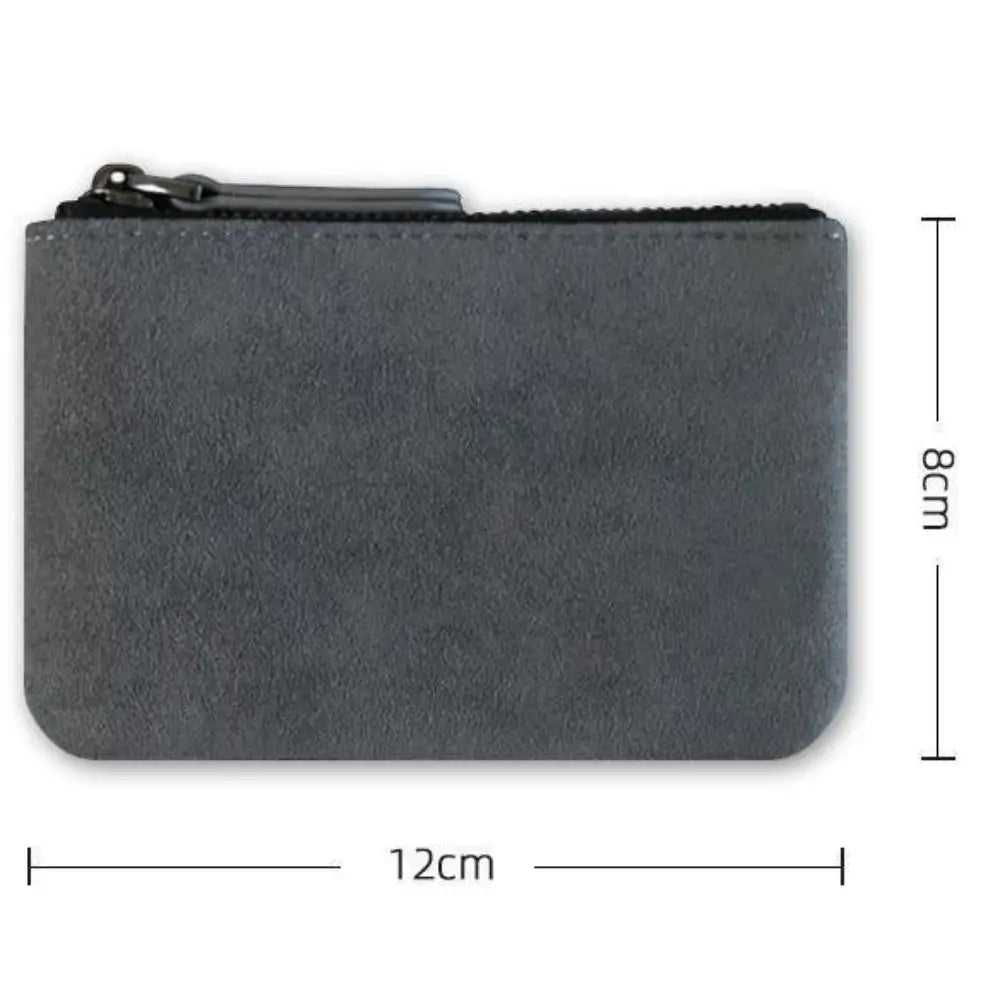 Compact PU Leather Zipper Wallet for Men and Women
