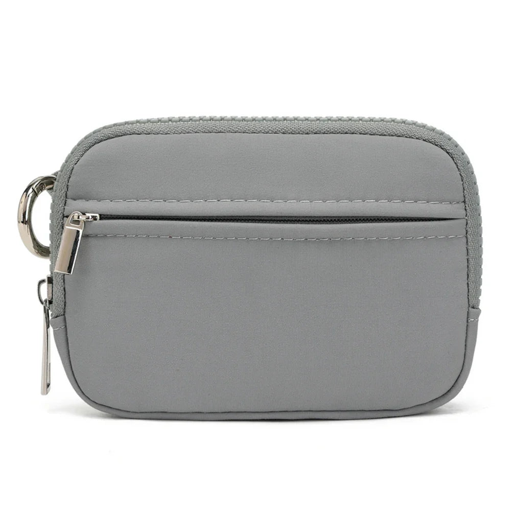 Zippered Polyester Wallet with ID Window and Keyring