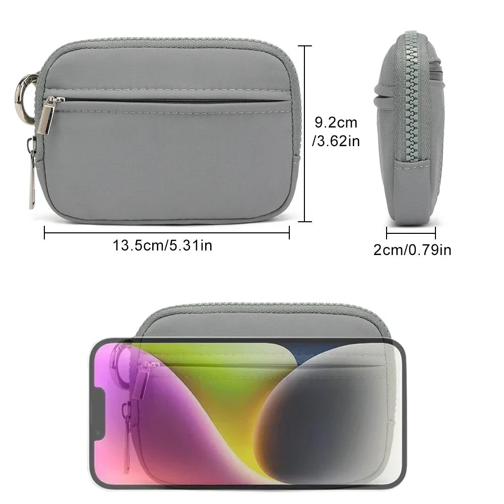 Zippered Polyester Wallet with ID Window and Keyring Image