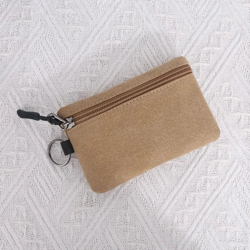 Canvas Zipper Wallet for Men and Women - Small Size