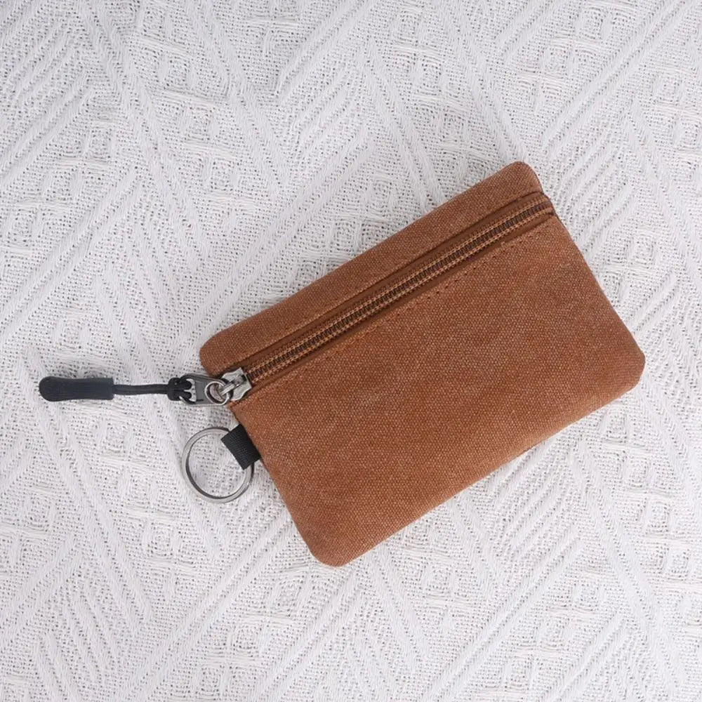 Canvas Zipper Wallet for Men and Women - Small Size