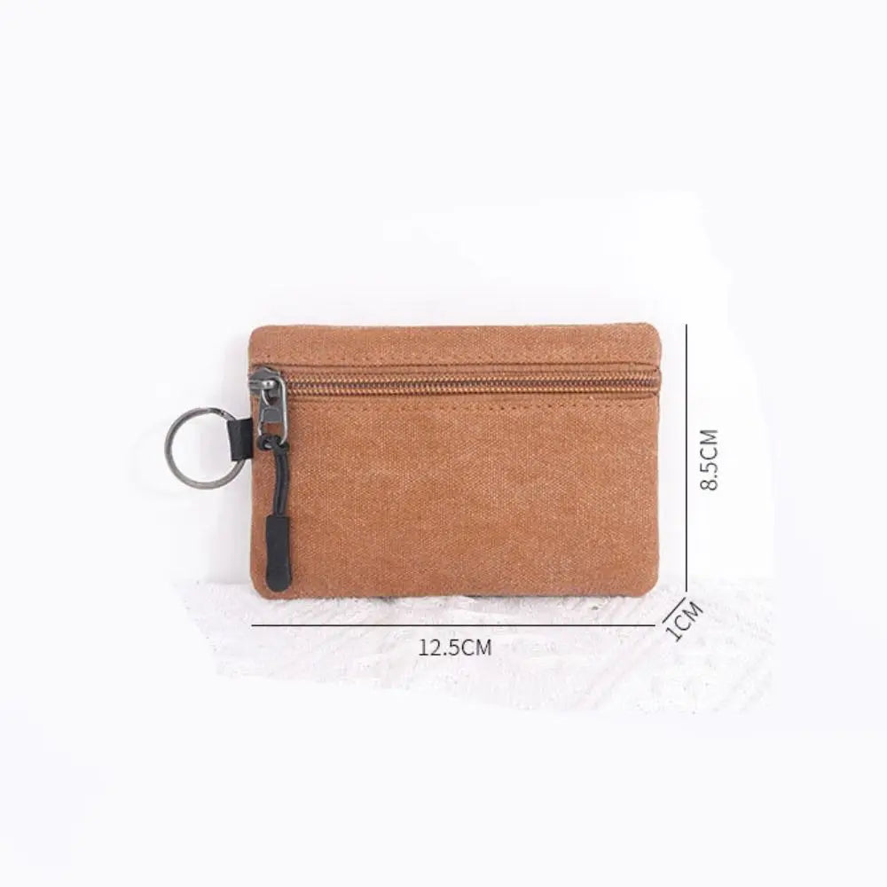 Canvas Zipper Wallet for Men and Women - Small Size