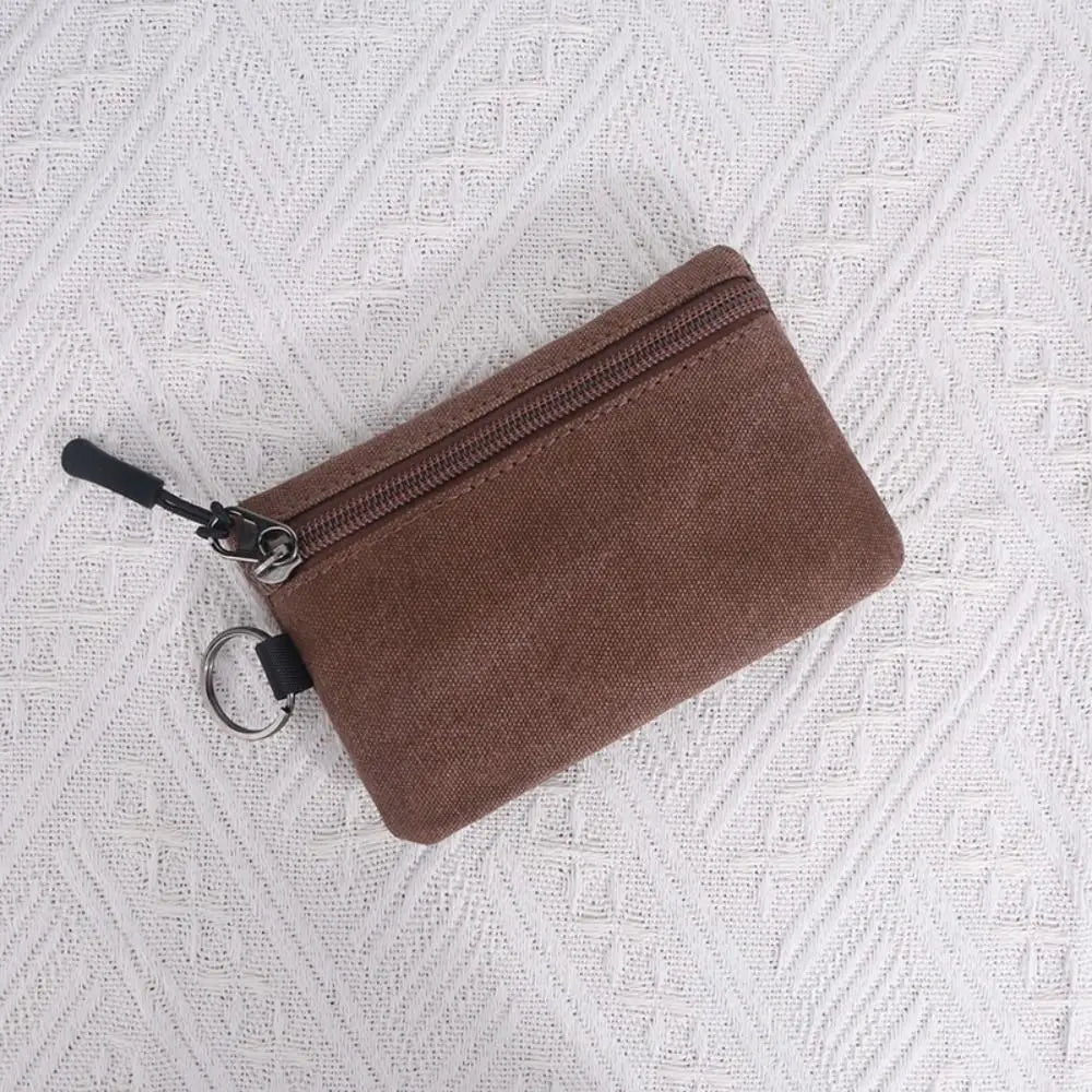 Canvas Zipper Wallet for Men and Women - Small Size