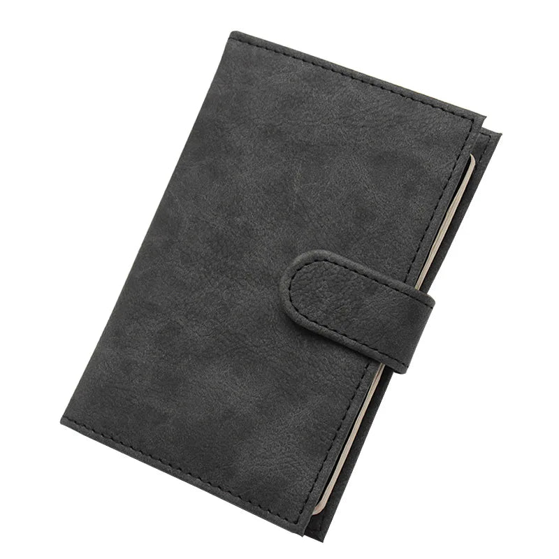 PU Leather Passport Holder with Waxed Finish and Closure Loop Image