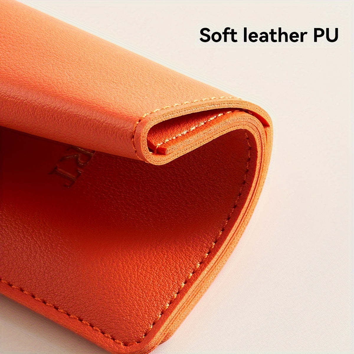 Faux leather passport holder with metal clasp, 5 colors