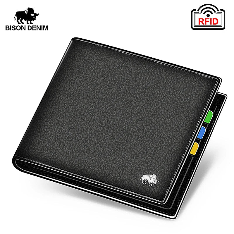 Genuine Leather Wallet - Luxury, RFID Security, and Full Organization