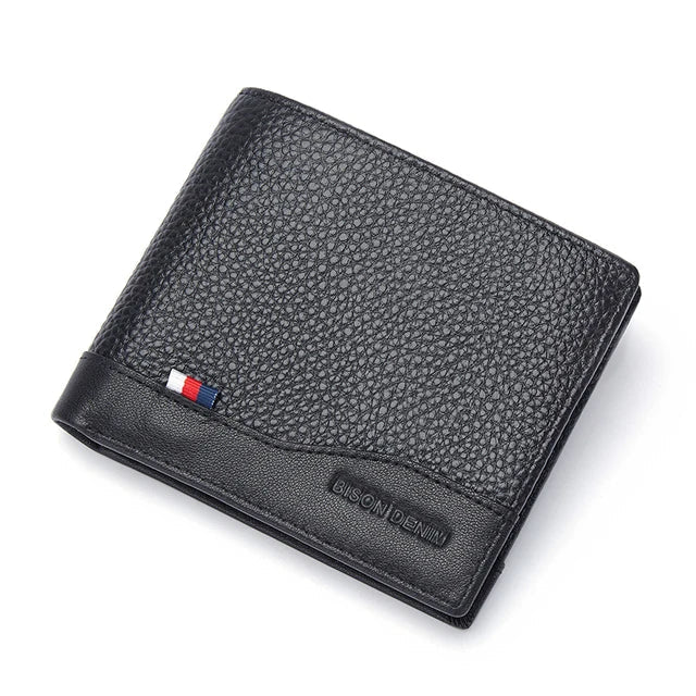 Genuine Leather Wallet - Luxury, RFID Security, and Full Organization