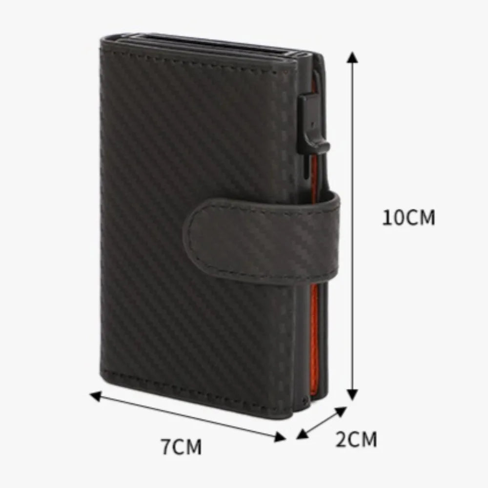 Compact RFID Synthetic Leather Wallet with Secure Card Holder for Men