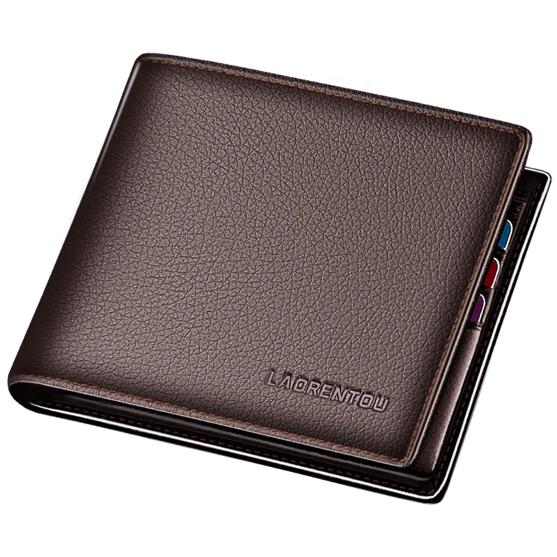 Genuine Leather Wallet for Men with Zipper Pocket