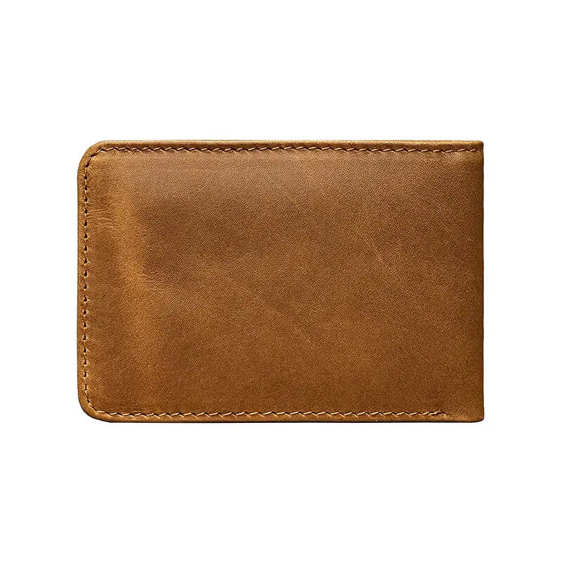 Genuine Leather Wallet for Men – Simple Bifold with RFID Protection, Multiple Colors Available