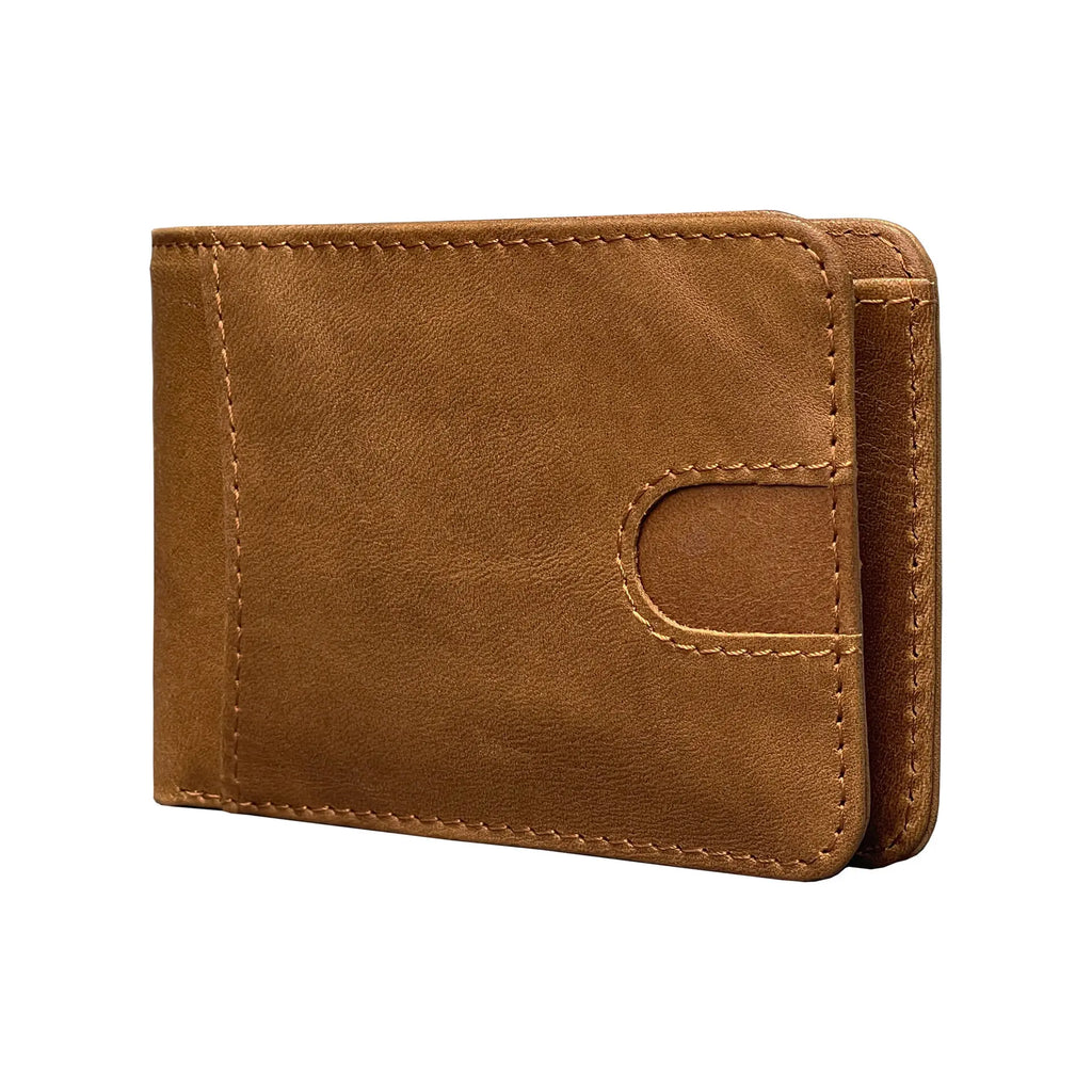 Genuine Leather Wallet for Men – Simple Bifold with RFID Protection, Multiple Colors Available
