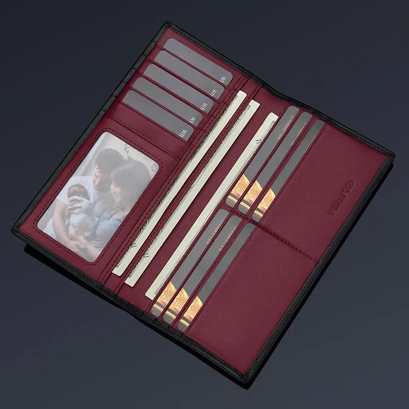 Compact Genuine Leather Wallet for Men with Multi-Card Holder