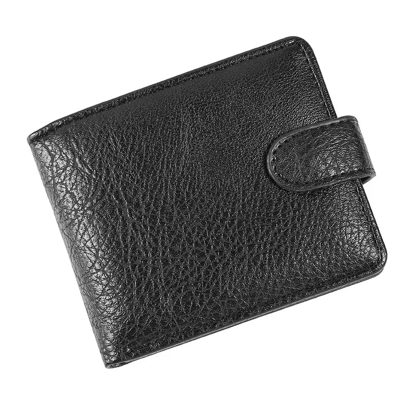 PU Leather Wallet for Men – Slim Bifold Wallet with Card Holder, Coin Pocket, and Buckle Closure Image
