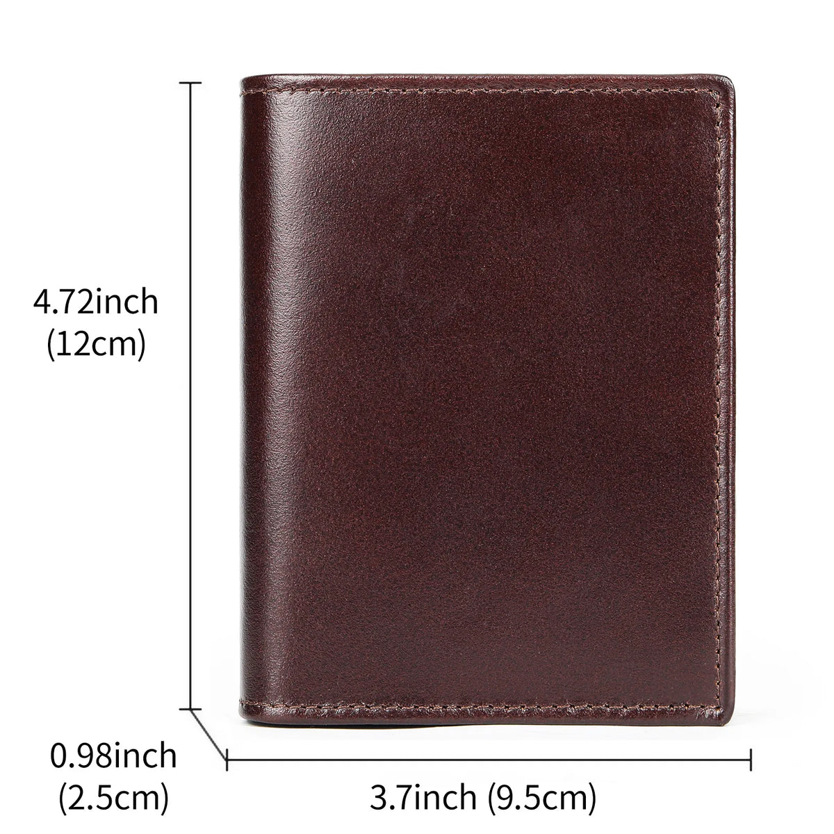 Men's RFID Leather Wallet – Genuine Cowhide, Vintage Design, Horizontal Fold Image
