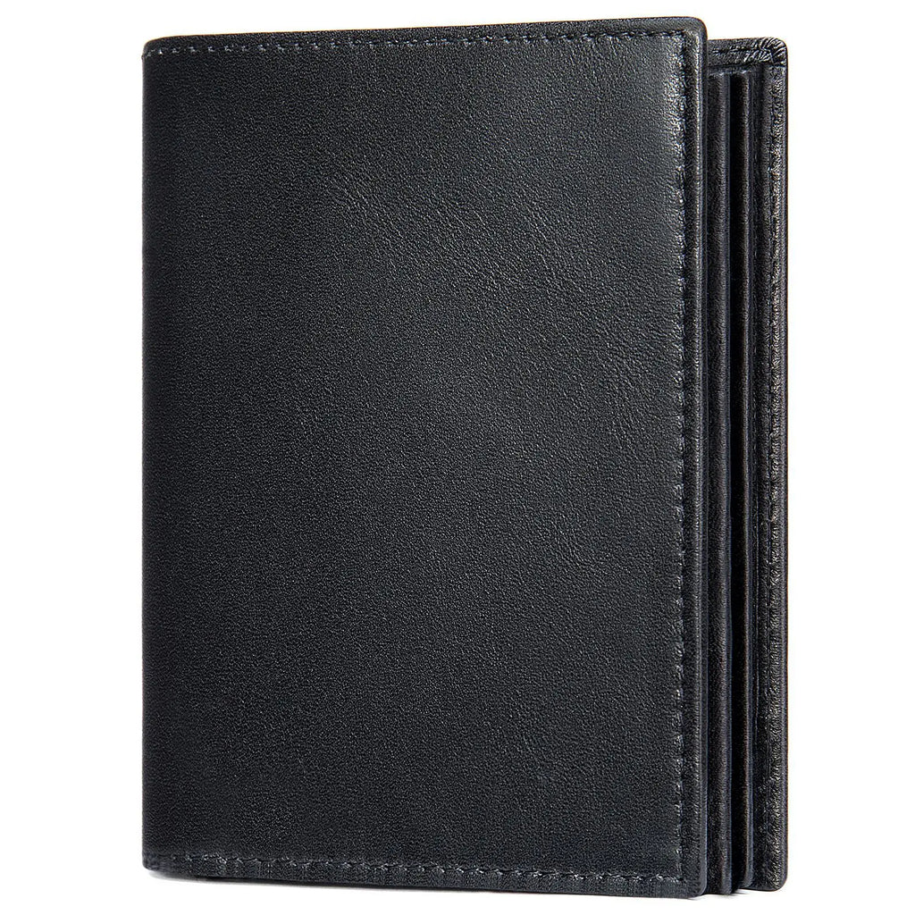 Men's RFID Leather Wallet – Genuine Cowhide, Vintage Design, Horizontal Fold