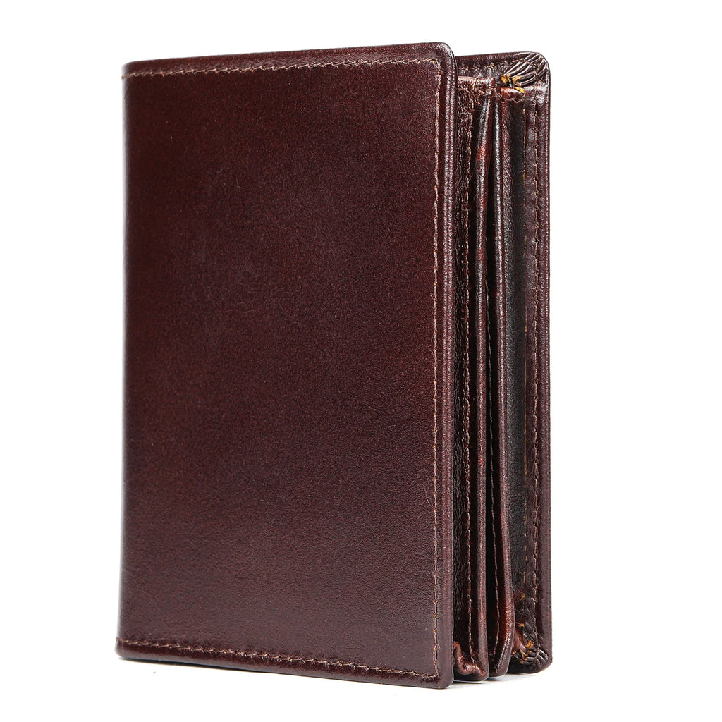Men's RFID Leather Wallet – Genuine Cowhide, Vintage Design, Horizontal Fold