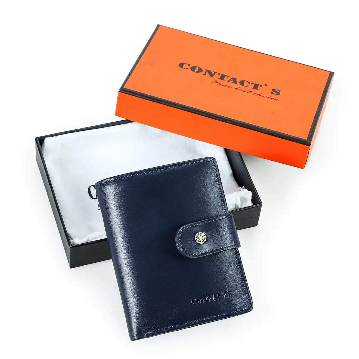 Genuine Leather Wallet for Men and Women with RFID Protection and Coin Pocket