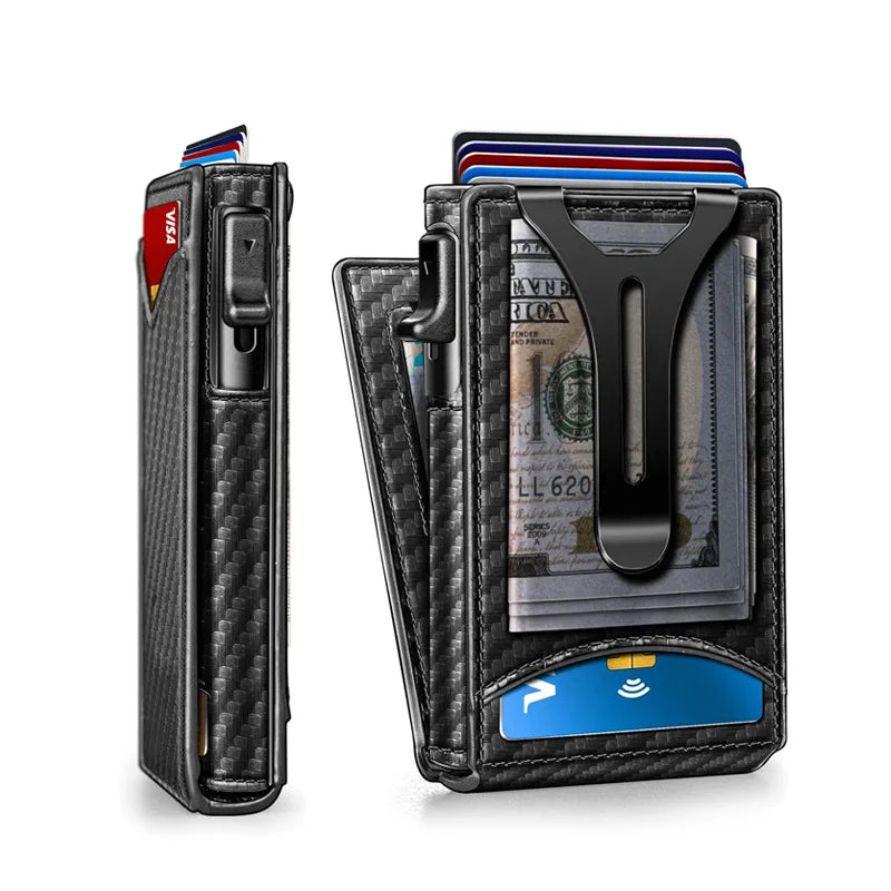 Double Flip Metal Wallet for Men - RFID Security and Multifunctional