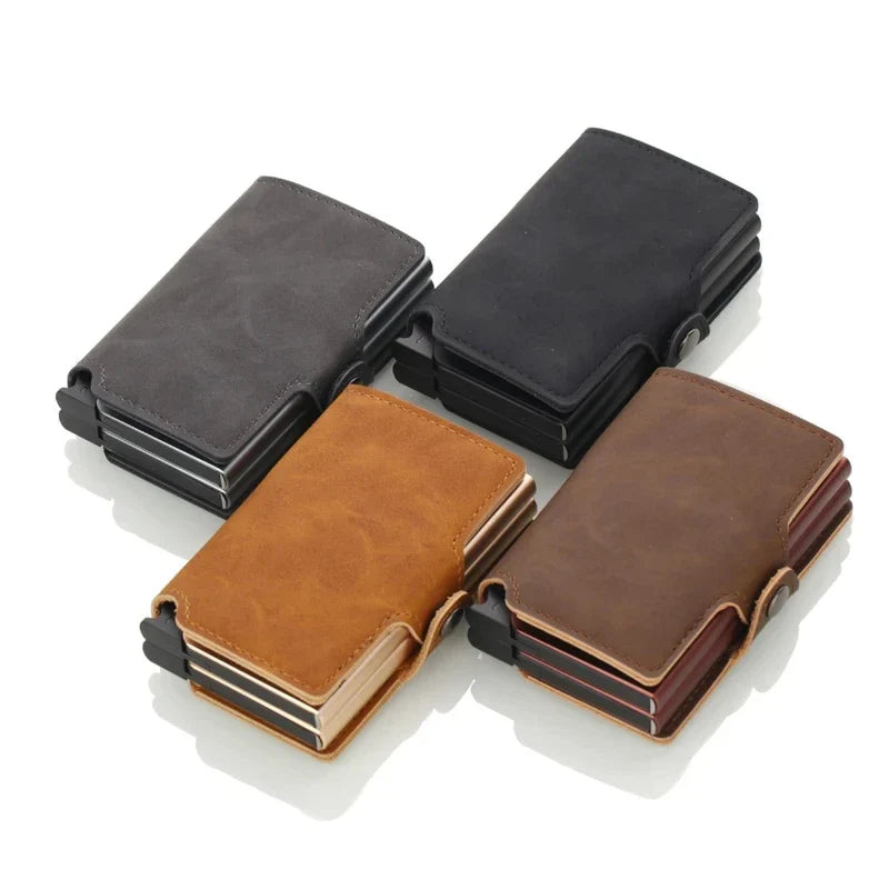 Smart Wallet with Dual Automatic Pop-Up RFID Case