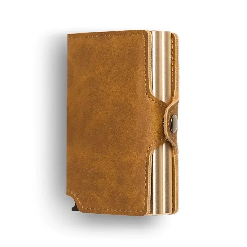 Smart Wallet with Dual Automatic Pop-Up RFID Case
