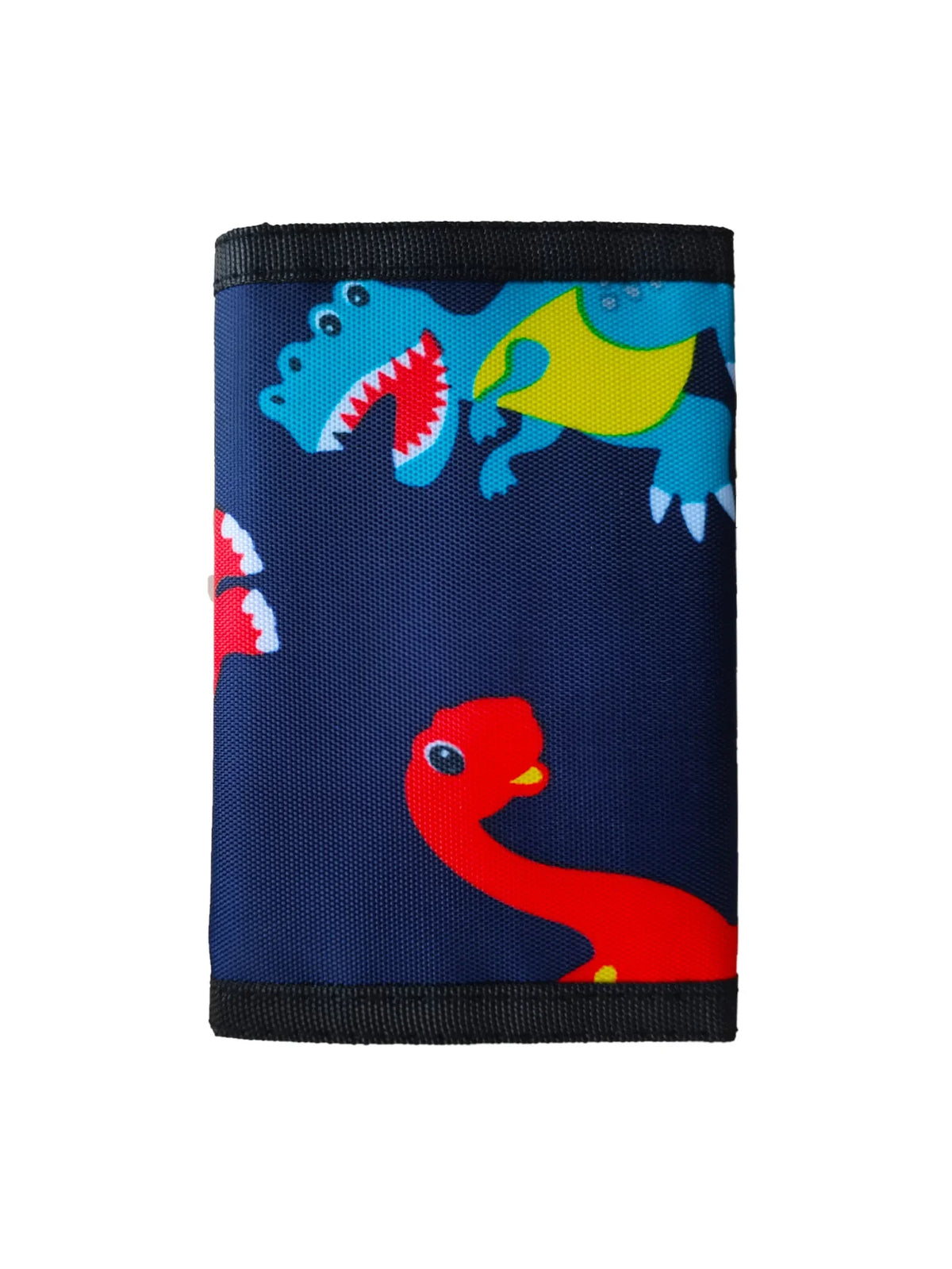 Kids' Dinosaur Polyester Wallet with Coin Pocket and Velcro Closure