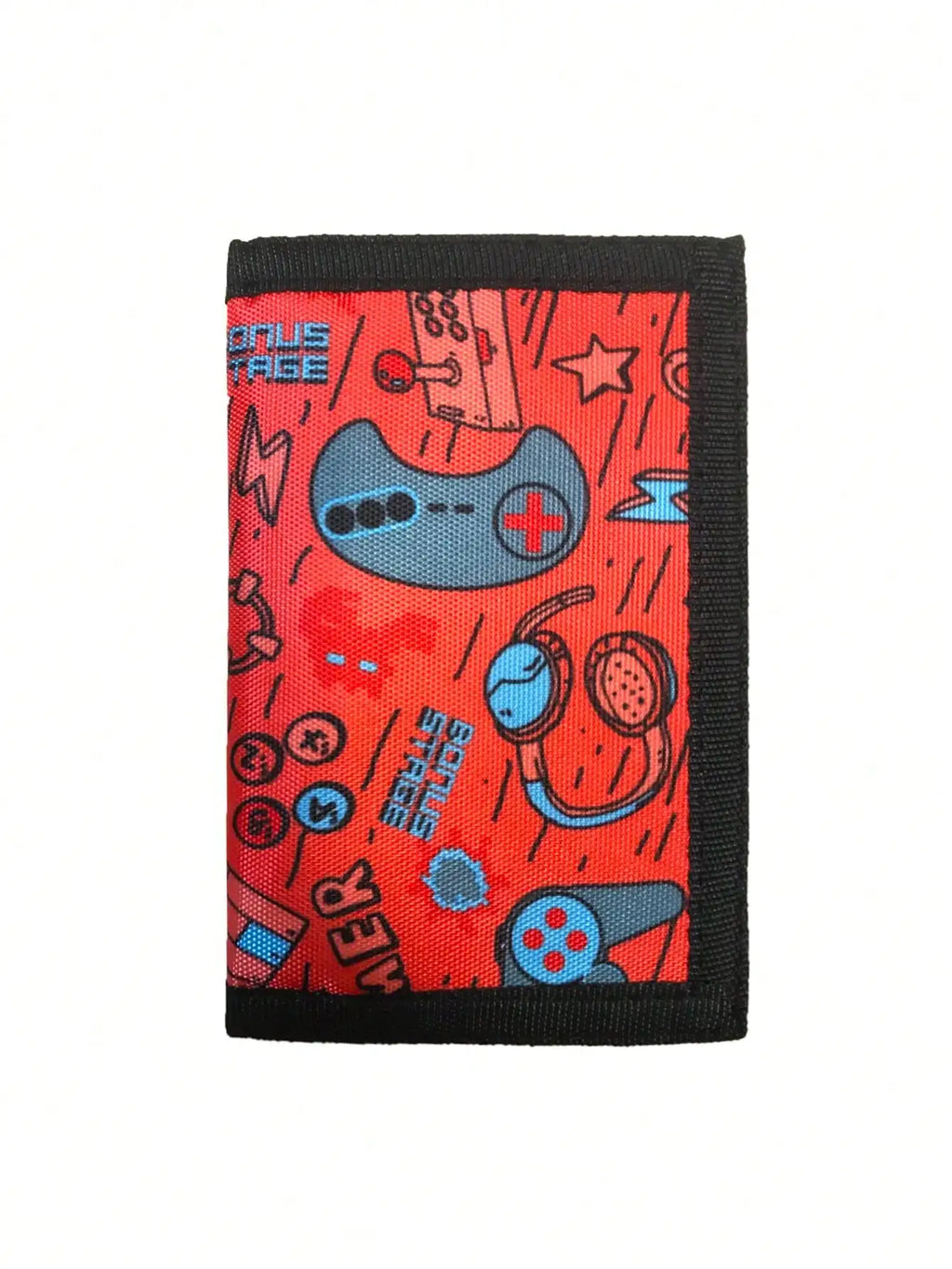 Kids' RFID Polyester Canvas Wallet with Velcro Closure