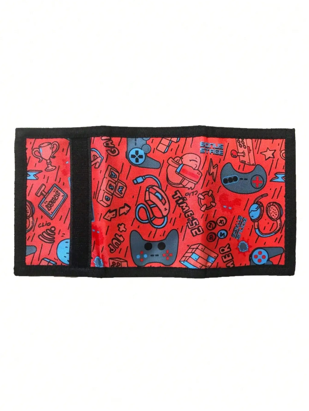 Kids' RFID Polyester Canvas Wallet with Velcro Closure