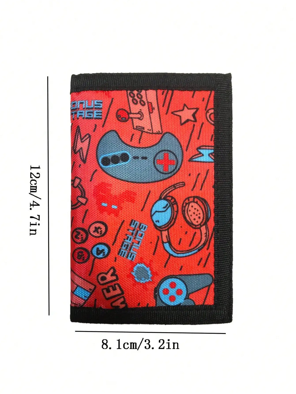 Kids' RFID Polyester Canvas Wallet with Velcro Closure