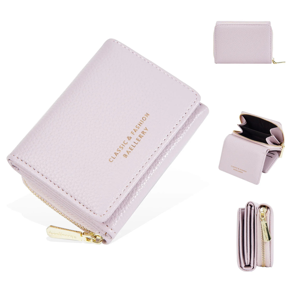 Compact Women's PU Leather Wallet with Double Compartment