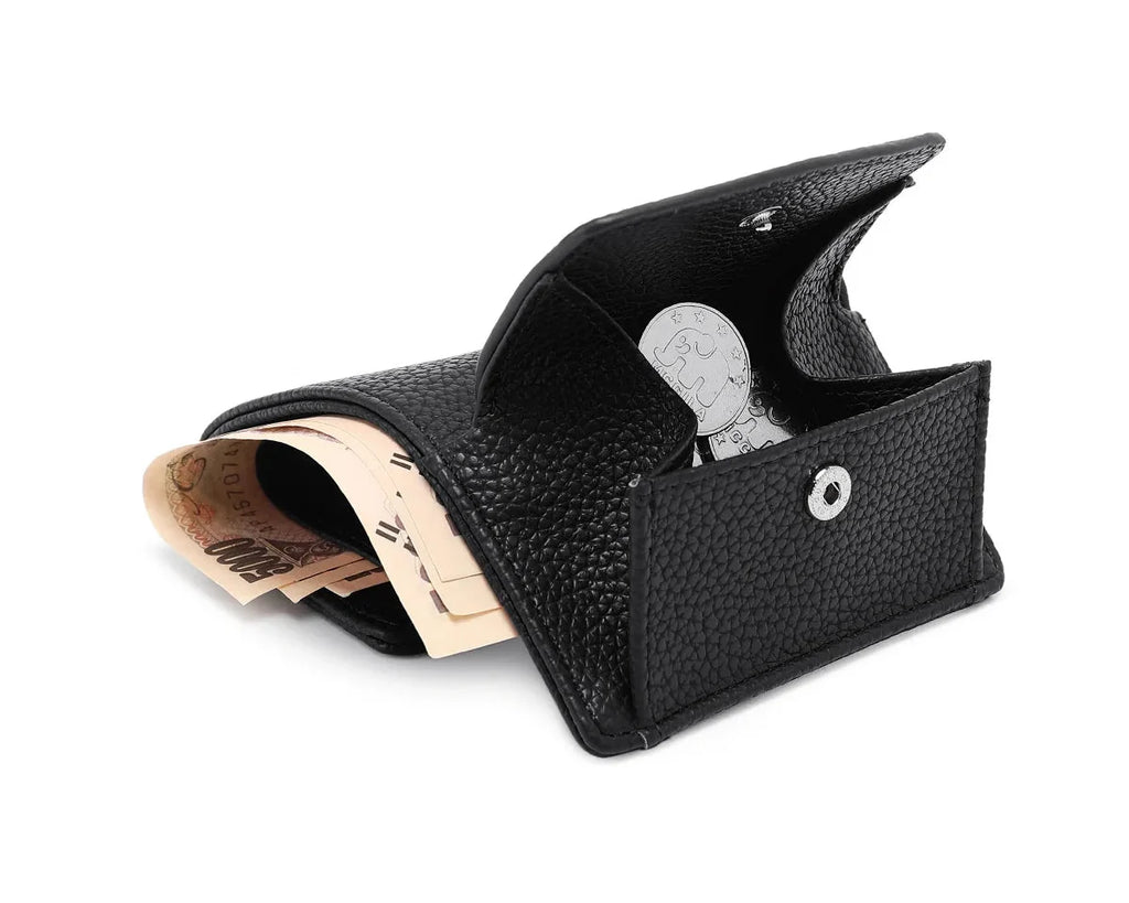 Compact Women's Wallet in Textured Faux Leather with RFID Protection