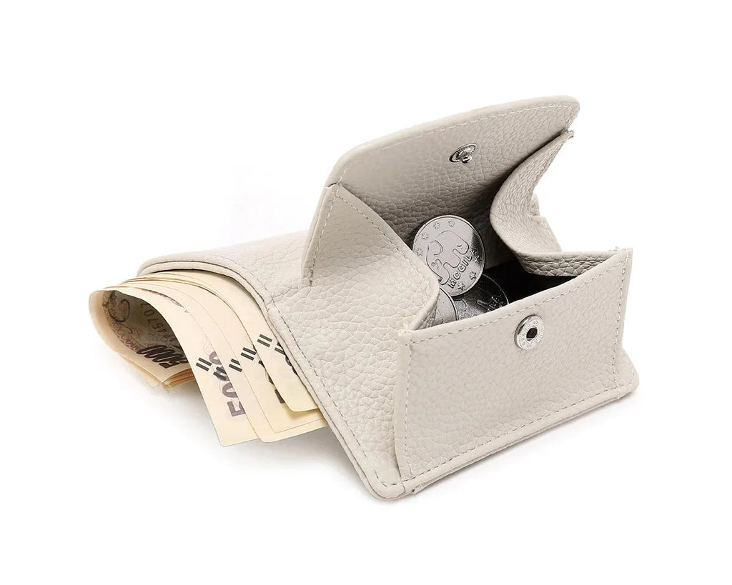 Compact Women's Wallet in Textured Faux Leather with RFID Protection