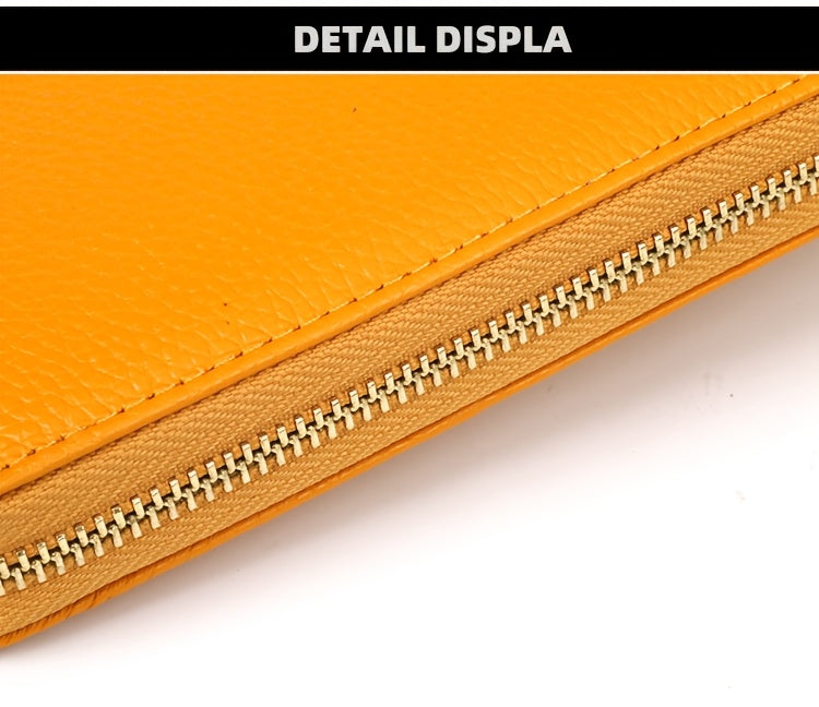 Women's Long Soft Leather Wallet Green, 8 Card Slots