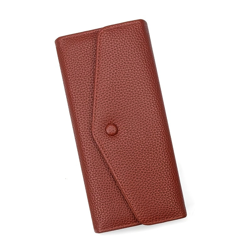 Women's Slim Envelope Wallet with Zippered Back Pocket