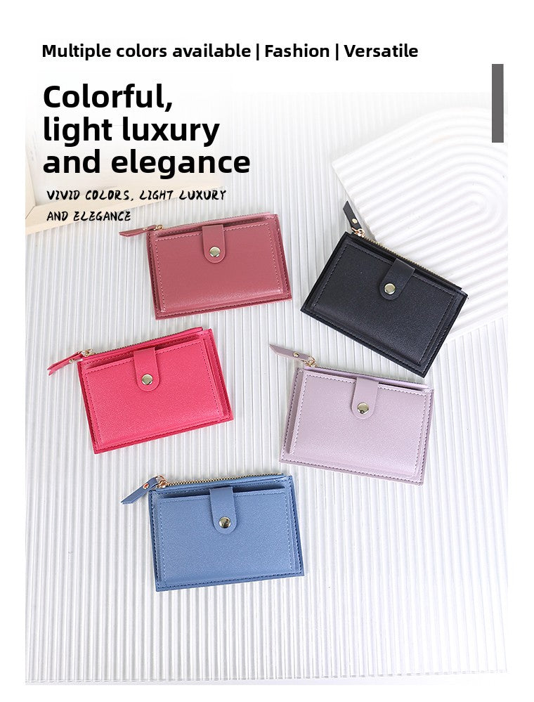Extra Slim Women's Wallet 5.3 x 3.7 in, Zip and Flap