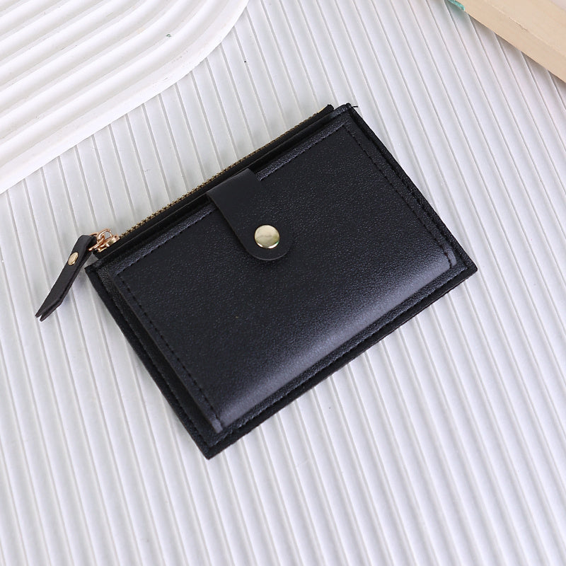 Extra Slim Women's Wallet 5.3 x 3.7 in, Zip and Flap