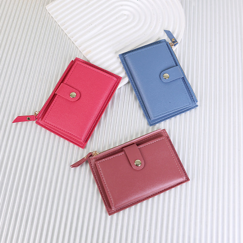 Extra Slim Women's Wallet 5.3 x 3.7 in, Zip and Flap