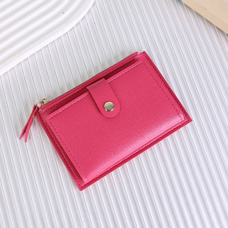 Extra Slim Women's Wallet 5.3 x 3.7 in, Zip and Flap
