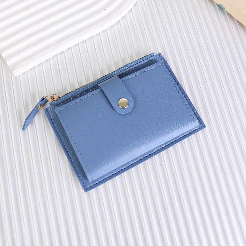 Extra Slim Women's Wallet 5.3 x 3.7 in, Zip and Flap
