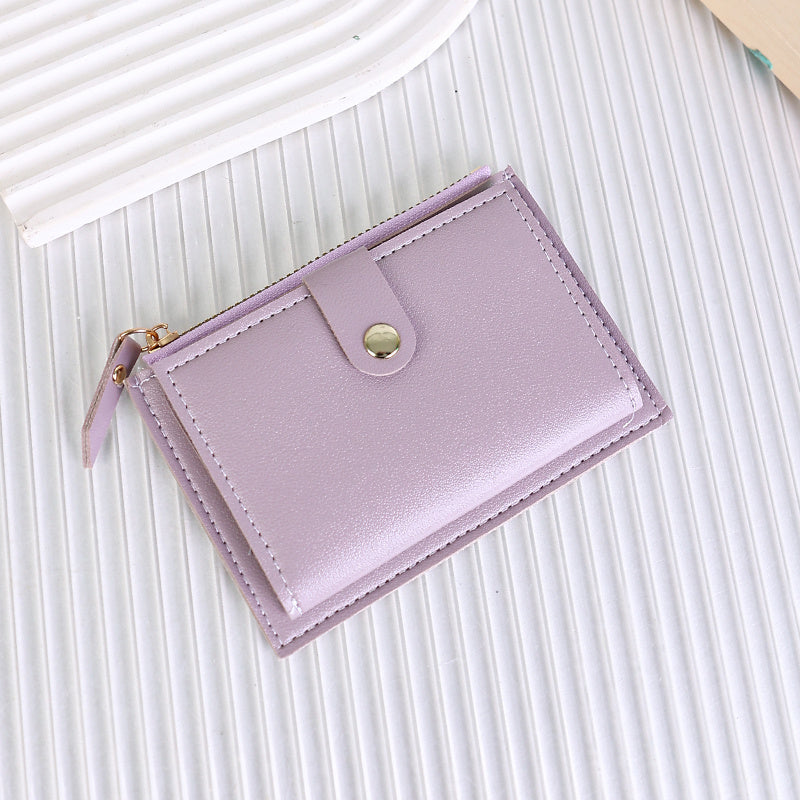 Extra Slim Women's Wallet 5.3 x 3.7 in, Zip and Flap