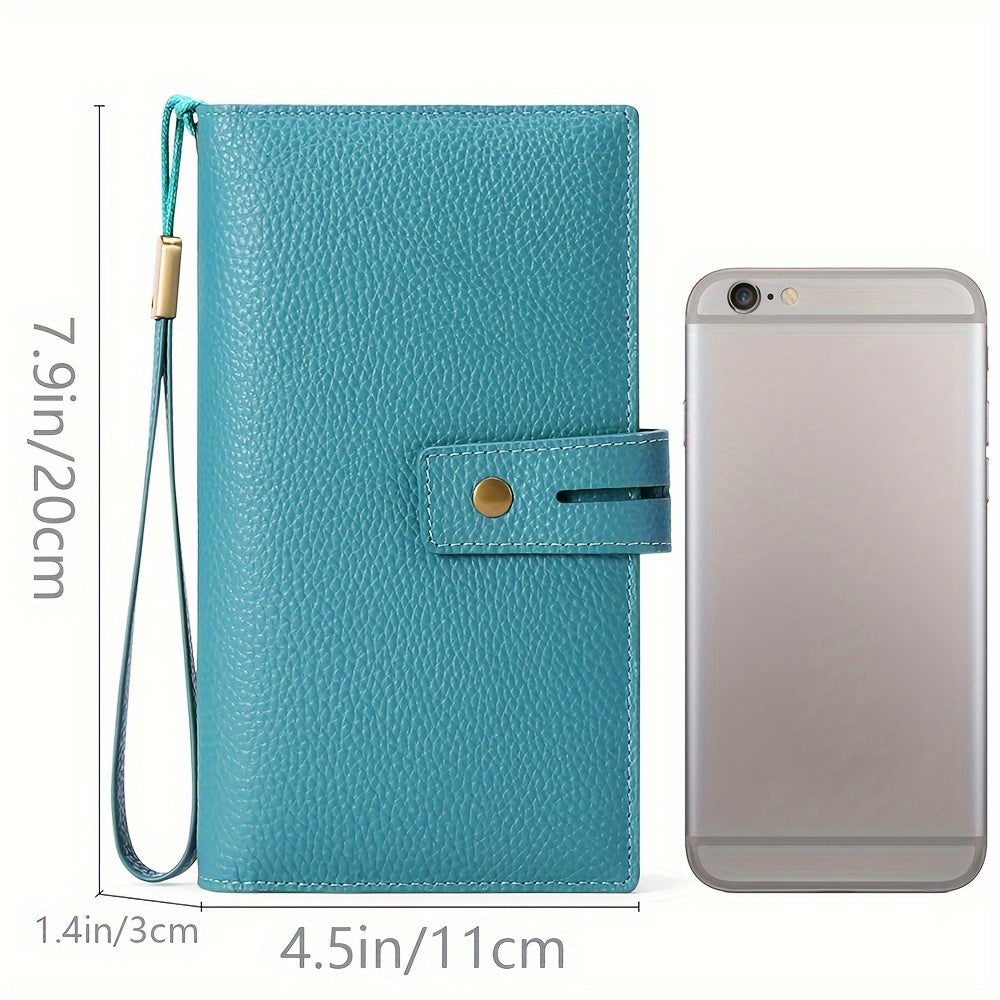 Women's Long Wallet with Checkbook and RFID Protection