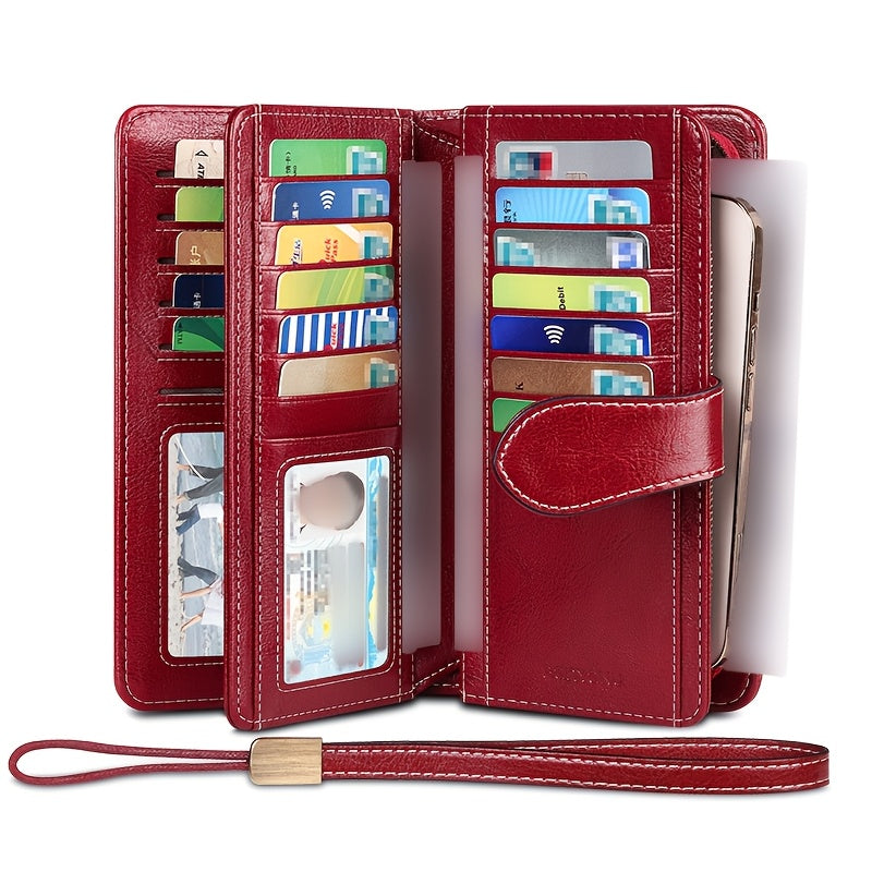 Long women's wallet in suede leather, maple leaf