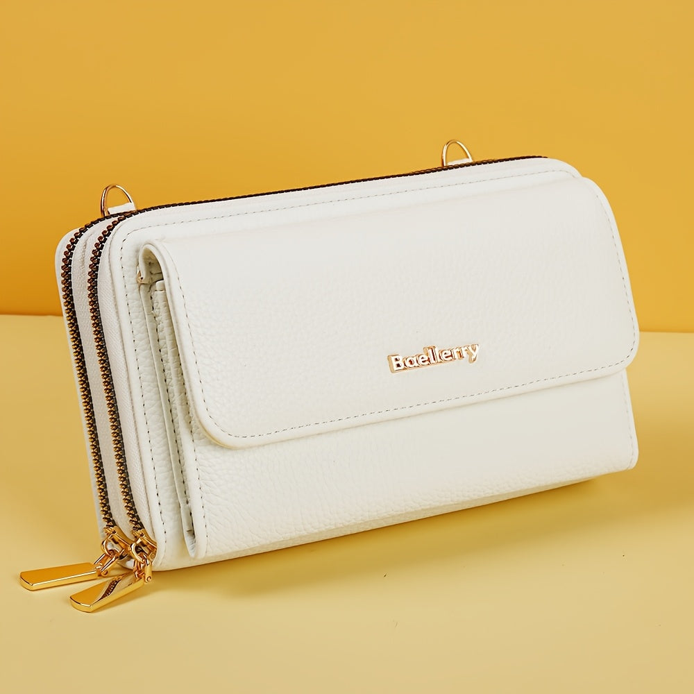 Women's Long Wallet, Double Zip with Removable Round Pouch Image