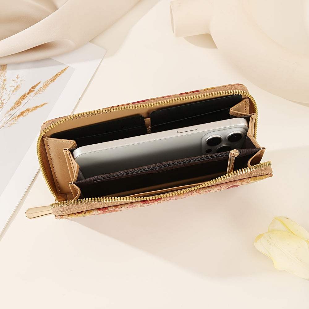 Long Women's Wallet in Printed Cork, Flat Bills Image